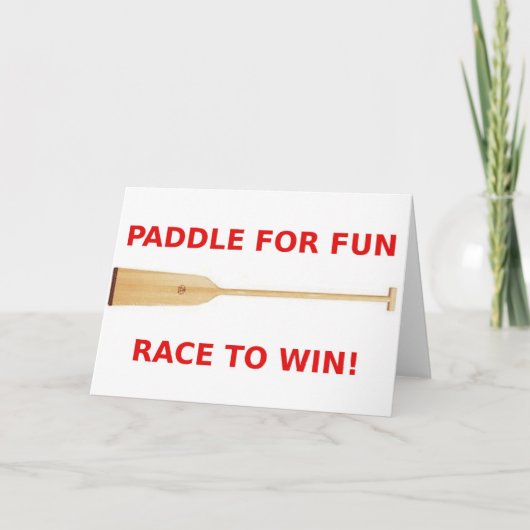 Paddle for Fun, Race to Win! Kaart (Voorkant)