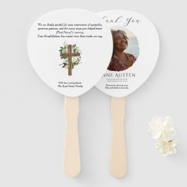 Paddle Funeral Hand Fan – Rounded Corners Handwaaier