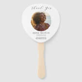 Paddle Funeral Hand Fan – Rounded Corners Handwaaier (Achterkant)