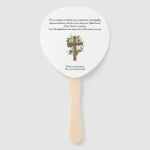 Paddle Funeral Hand Fan – Rounded Corners Handwaaier (Voorkant)