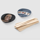 Paddle Funeral Hand Fan – Rounded Corners Handwaaier (Niet-gemonteerd)