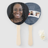 Paddle Funeral Hand Fan – Rounded Corners Handwaaier (Voorkant en achterkant)