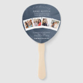 Paddle Funeral Hand Fan – Rounded Corners Handwaaier (Achterkant)