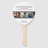 Paddle Funeral Hand Fan – Rounded Corners Handwaaier (Voorkant)