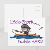 Paddle Hard Briefkaart (Voorkant / Achterkant)