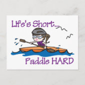 Paddle Hard Briefkaart (Voorkant)