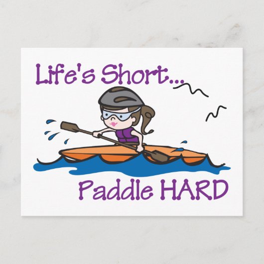 Paddle Hard Briefkaart (Voorkant)