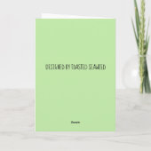 PADDLE HARD, CANOE Wenskaart Kaart (Achterkant)