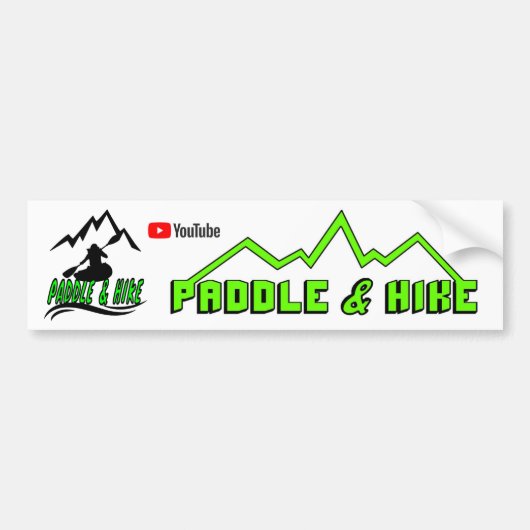 Paddle & Hike bumper sticker (Voorkant)
