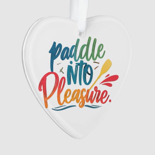 Paddle in plezier ornament (voorkant)