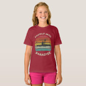 "Paddle into Paradise." in multi-kleur: T-shirt (Voorkant volledig)
