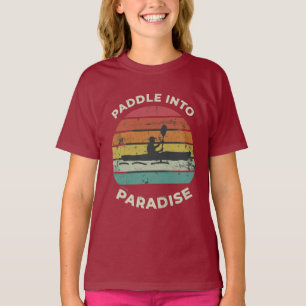 "Paddle into Paradise." in multi-kleur: T-shirt