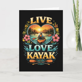 Paddle Into the Sunset Feestdagen Kaart