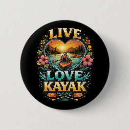 Paddle Into the Sunset Ronde Button 5,7 Cm