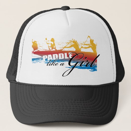 Paddle like a Girl Trucker Hat Pet (Voorkant)