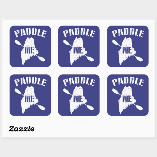 Paddle Maine Vierkante Sticker (Vel)