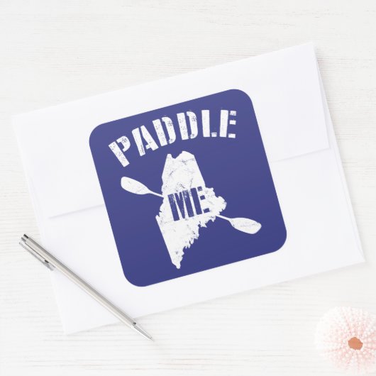 Paddle Maine Vierkante Sticker (Envelop)
