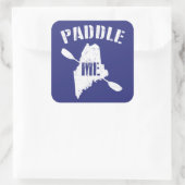 Paddle Maine Vierkante Sticker (Tas)