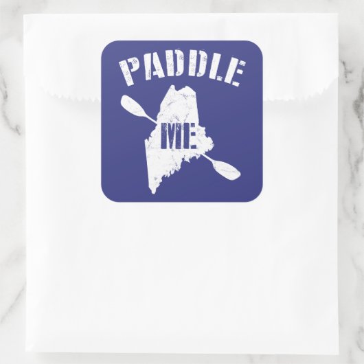 Paddle Maine Vierkante Sticker (Tas)