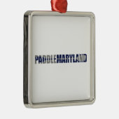Paddle Maryland Kayaking Metalen Ornament (Rechts)