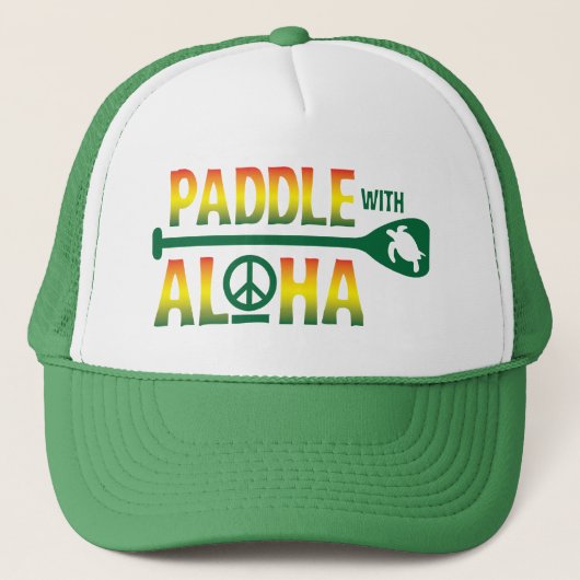 Paddle met Aloha Reggae Trucker Hat Pet (Voorkant)