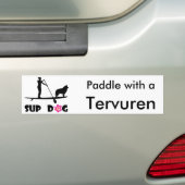 Paddle met een... bumpersticker (Op auto)