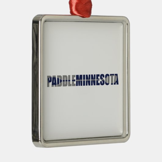 Paddle Minnesota Kayaking Metalen Ornament (Rechts)