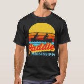  Paddle Mississippi Canoeing Retro Sun T-shirt (Voorkant)