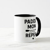 Paddle Mom Repeat Funny Kayaking Outdoor Adventure Mok (Voorkant rechts)