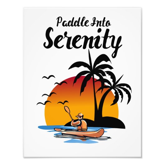 Paddle naar sereniteit foto afdruk (Voorkant)