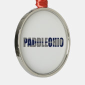 Paddle Ohio Kayaking Metalen Ornament (Rechts)