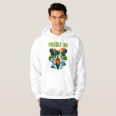 Paddle on Canoe Adventure Mountain River Design Hoodie (Voorkant volledig)