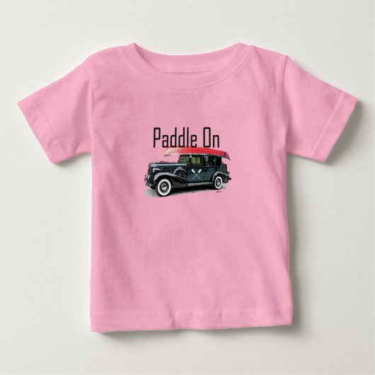 Paddle on Classic CarDesign - Baby Fine Jersey T-S (Voorkant)