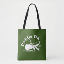 Paddle On Design - All-Over-Print Canvas tas, medi