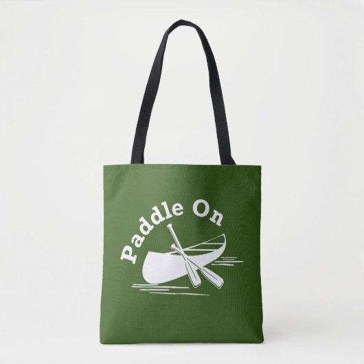 Paddle On Design - All-Over-Print Canvas tas, medi Tote Bag (Voorkant)