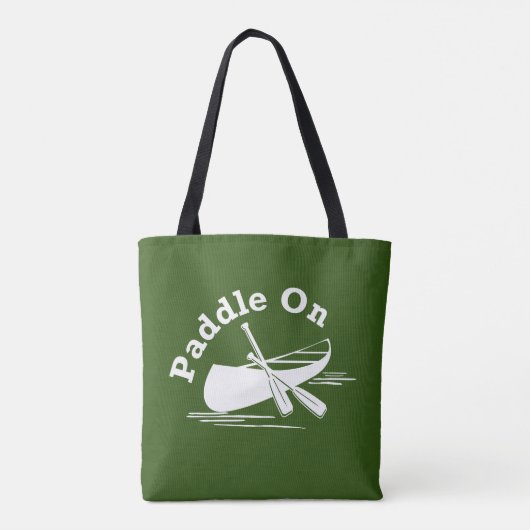 Paddle On Design - All-Over-Print Canvas tas, medi Tote Bag (Achterkant)