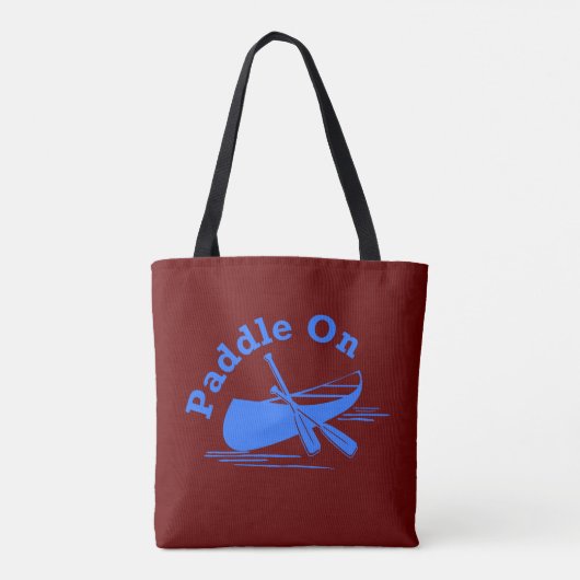Paddle On Design - All-Over-Print Canvas tas, medi Tote Bag (Achterkant)