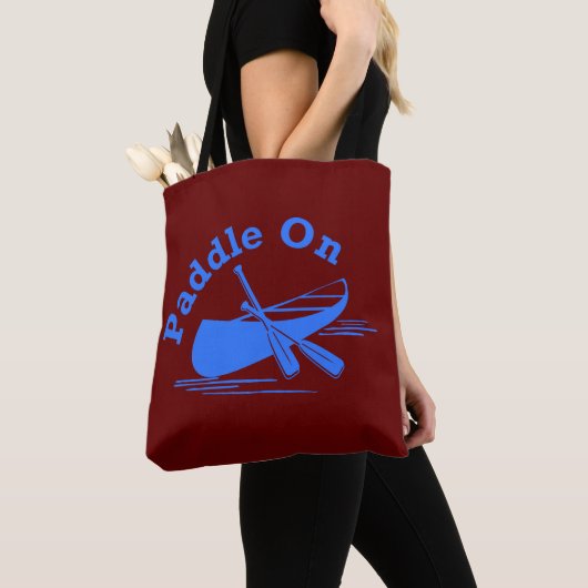 Paddle On Design - All-Over-Print Canvas tas, medi Tote Bag (Dichtbij)