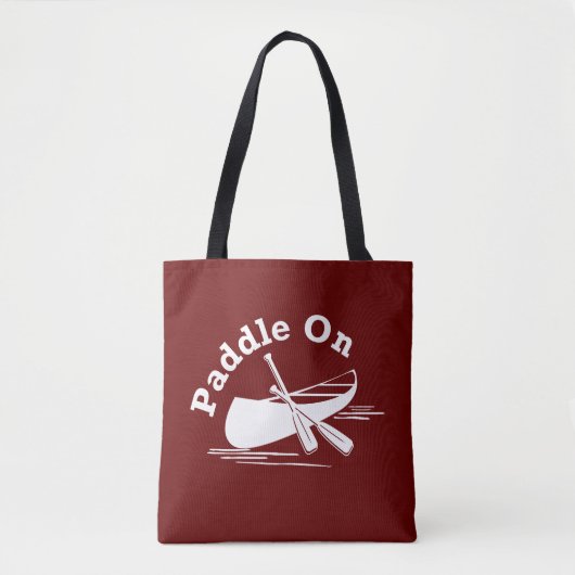 Paddle On Design - All-Over-Print Canvas tas, medi Tote Bag (Voorkant)