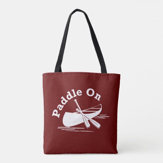 Paddle On Design - All-Over-Print Canvas tas, medi Tote Bag (Achterkant)