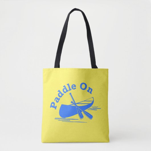 Paddle On Design - All-Over-Print Canvas tas, medi Tote Bag (Voorkant)