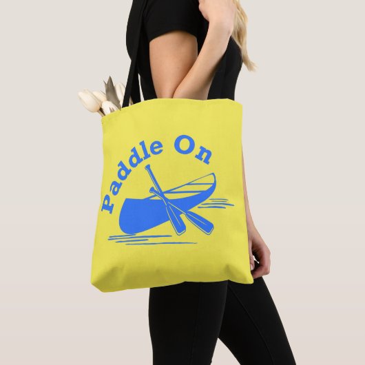 Paddle On Design - All-Over-Print Canvas tas, medi Tote Bag (Dichtbij)