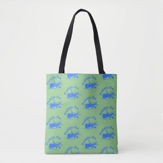 Paddle On Design - All-Over-Print Canvas tas, medi Tote Bag (Voorkant)