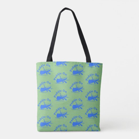 Paddle On Design - All-Over-Print Canvas tas, medi Tote Bag (Achterkant)