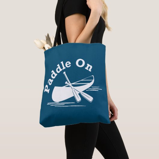 Paddle On Design - All-Over-Print Canvas tas, medi Tote Bag (Dichtbij)