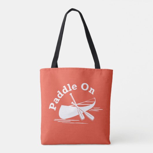 Paddle On Design - All-Over-Print Canvas tas, medi Tote Bag (Achterkant)