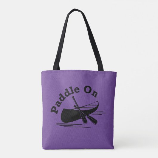 Paddle On Design - All-Over-Print Canvas tas, medi Tote Bag (Achterkant)