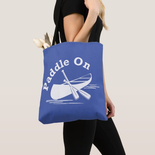 Paddle On Design - All-Over-Print Canvas tas, Medi Tote Bag (Dichtbij)