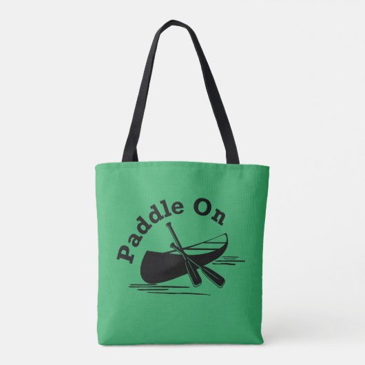 Paddle On Design - All-Over-Print Canvas tas, medi Tote Bag (Achterkant)