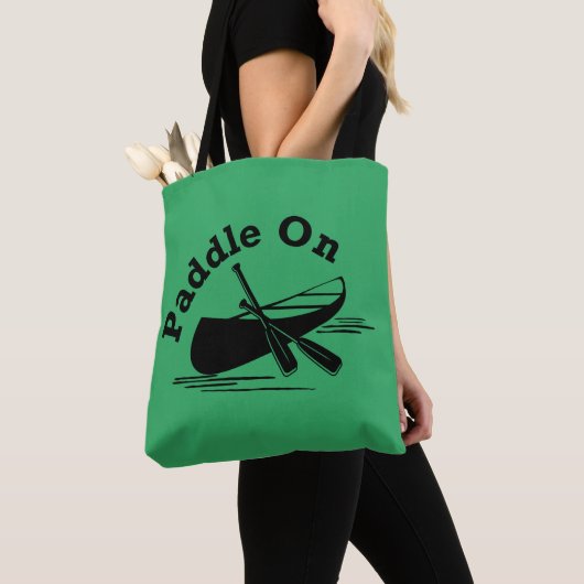 Paddle On Design - All-Over-Print Canvas tas, medi Tote Bag (Dichtbij)